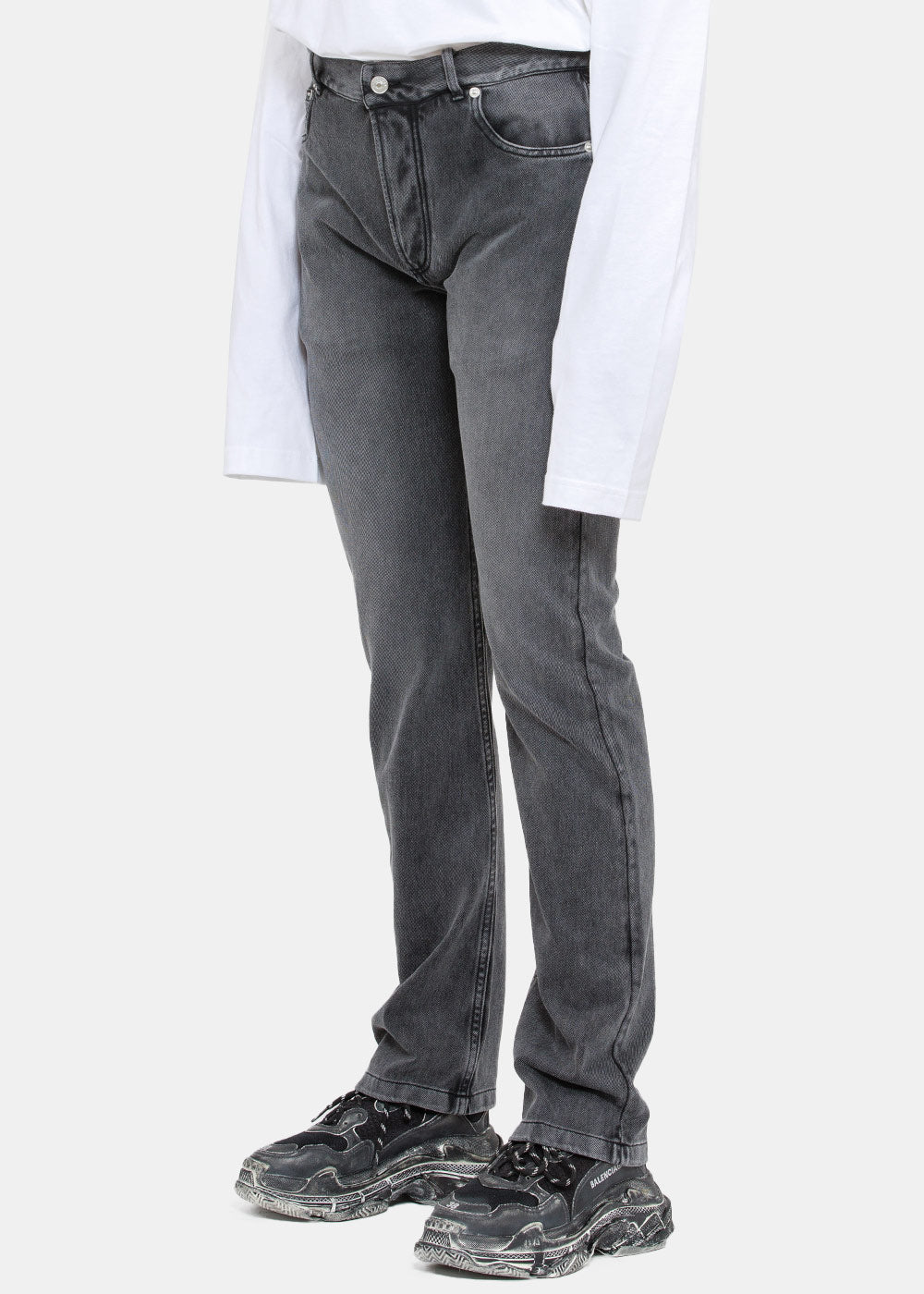 Оригінальна Wash Black Trompe Loeil Jeans Balenciaga – детальний вид