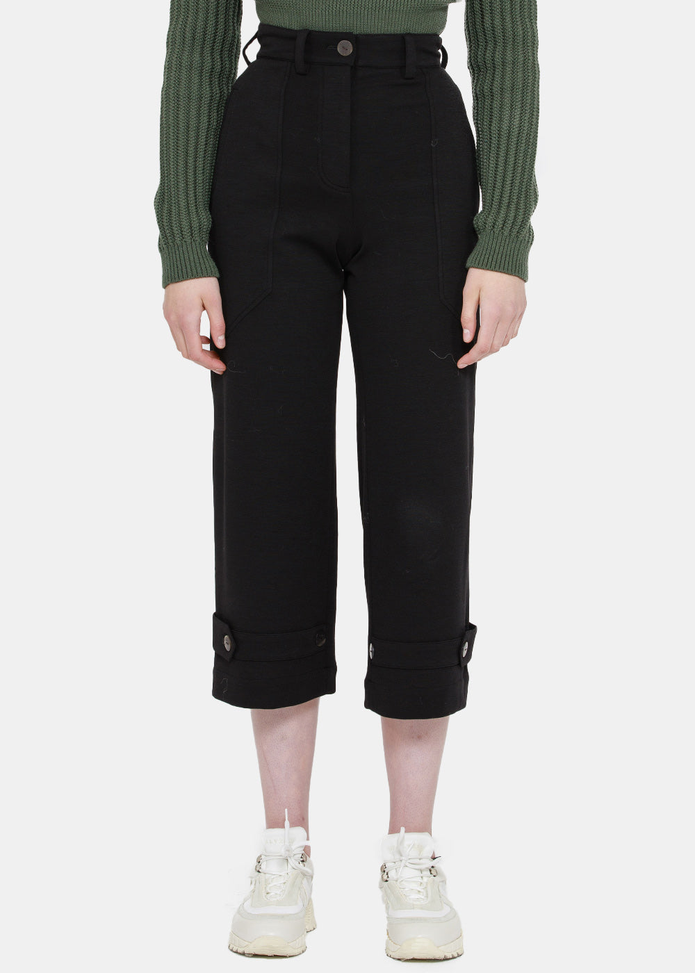 Black Stretch Cropped Pants Loewe – Гарантія оригінальності – боковий вид