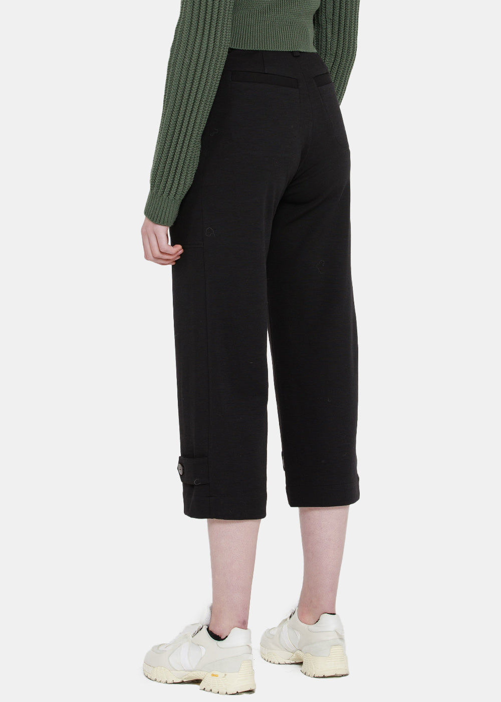 Black Stretch Cropped Pants Loewe – Гарантія оригінальності – вид ззаду