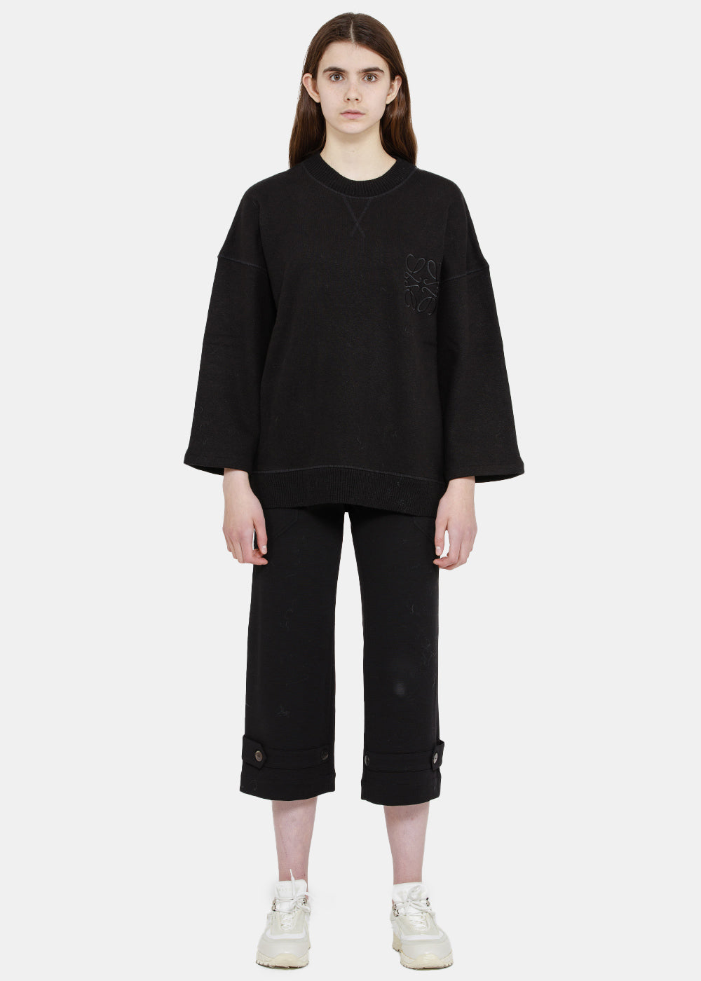 Black Anagram Oversized Sweatershirt Loewe – Гарантія оригінальності – боковий вид
