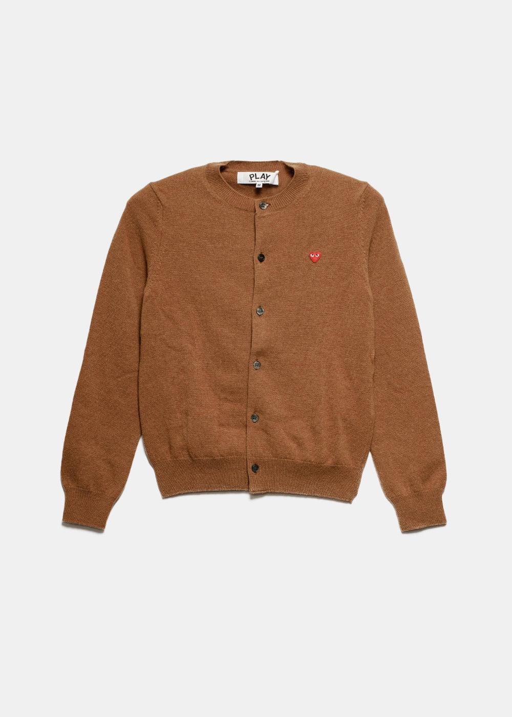 Brown & Red Heart Patch Cardigan Comme des garcons оригінал – Купити в Україні – боковий вид