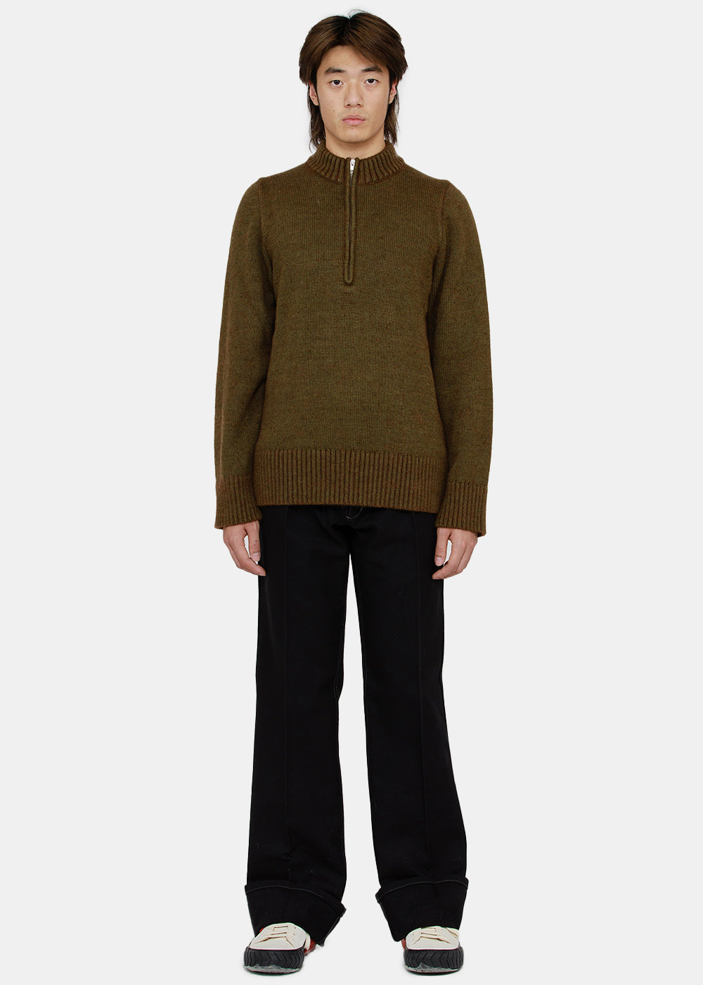 Wool Quarter Zip Sweater Maison margiela оригінал – Купити в Україні – боковий вид