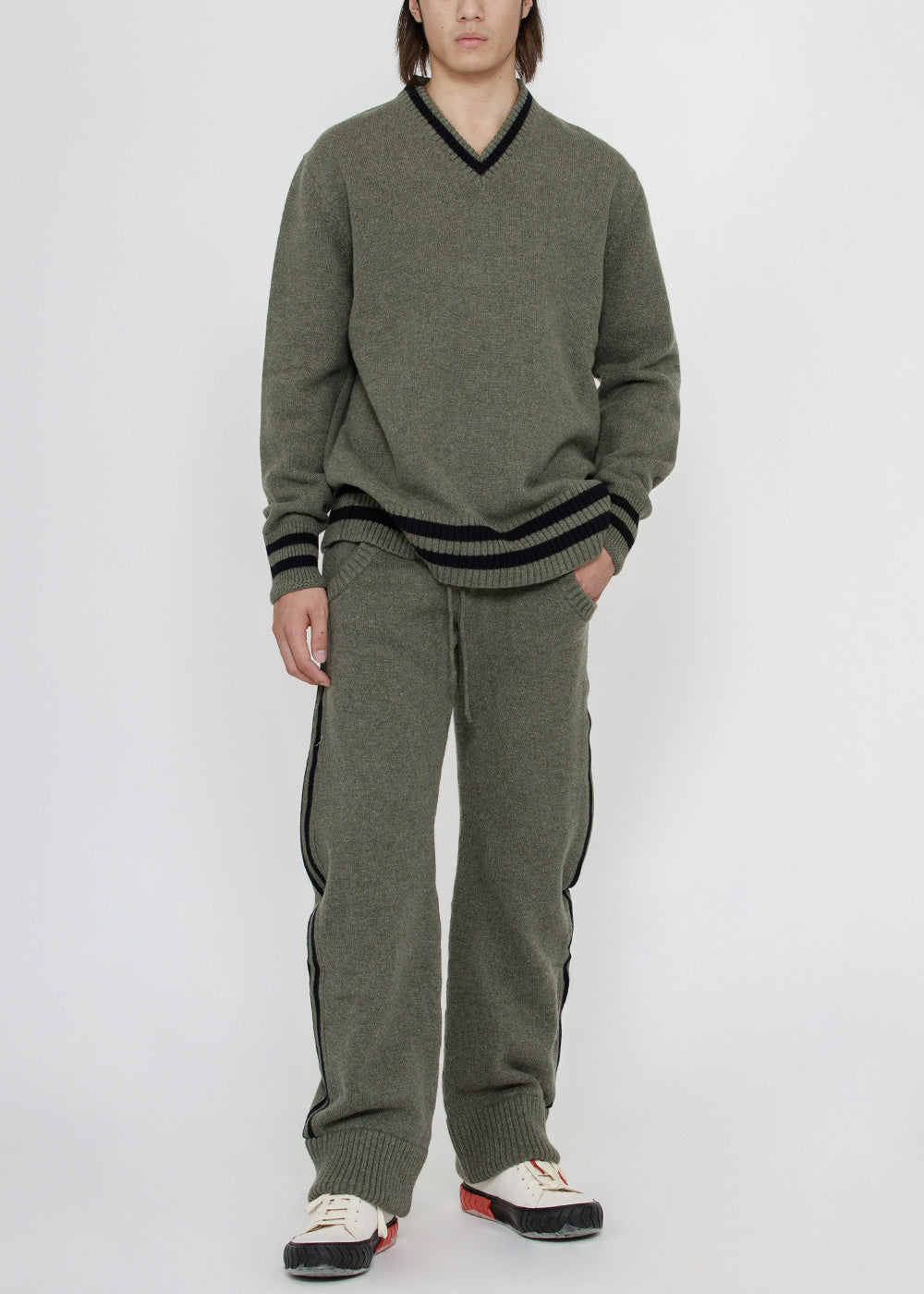 Оригінальна Stripe Wool Pants Maison margiela – збільшений вид