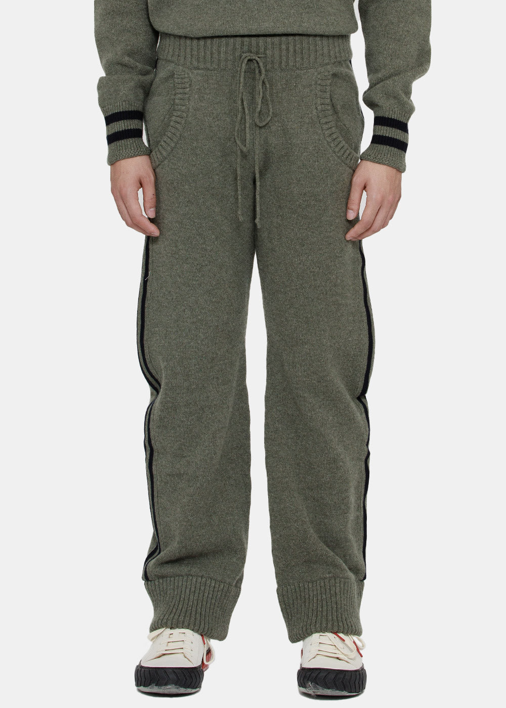 Оригінальна Stripe Wool Pants Maison margiela – боковий вид