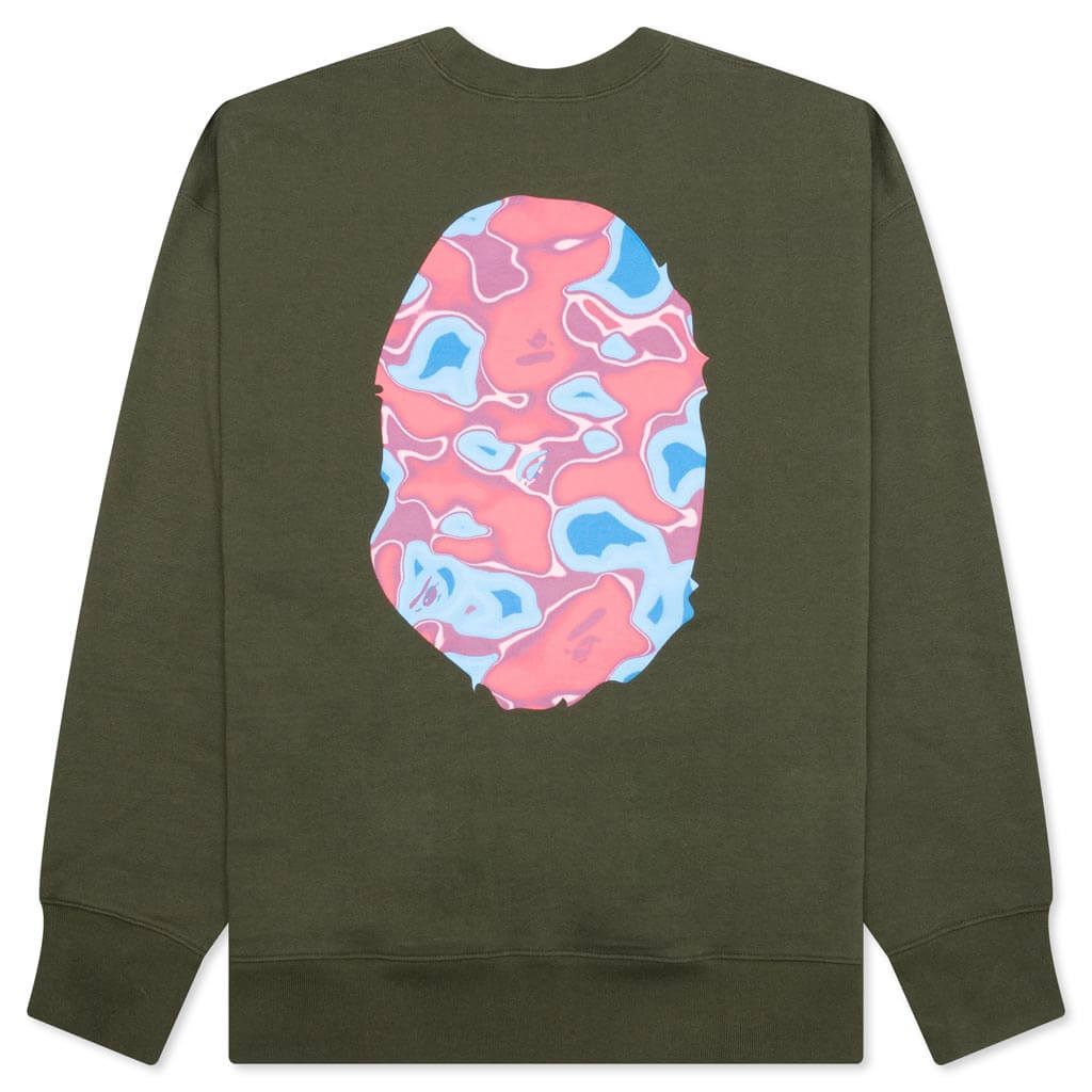 Оригінальна Liquid Camo Ape Head Relaxed Fit Crewneck Sweat A bathing ape – вид ззаду