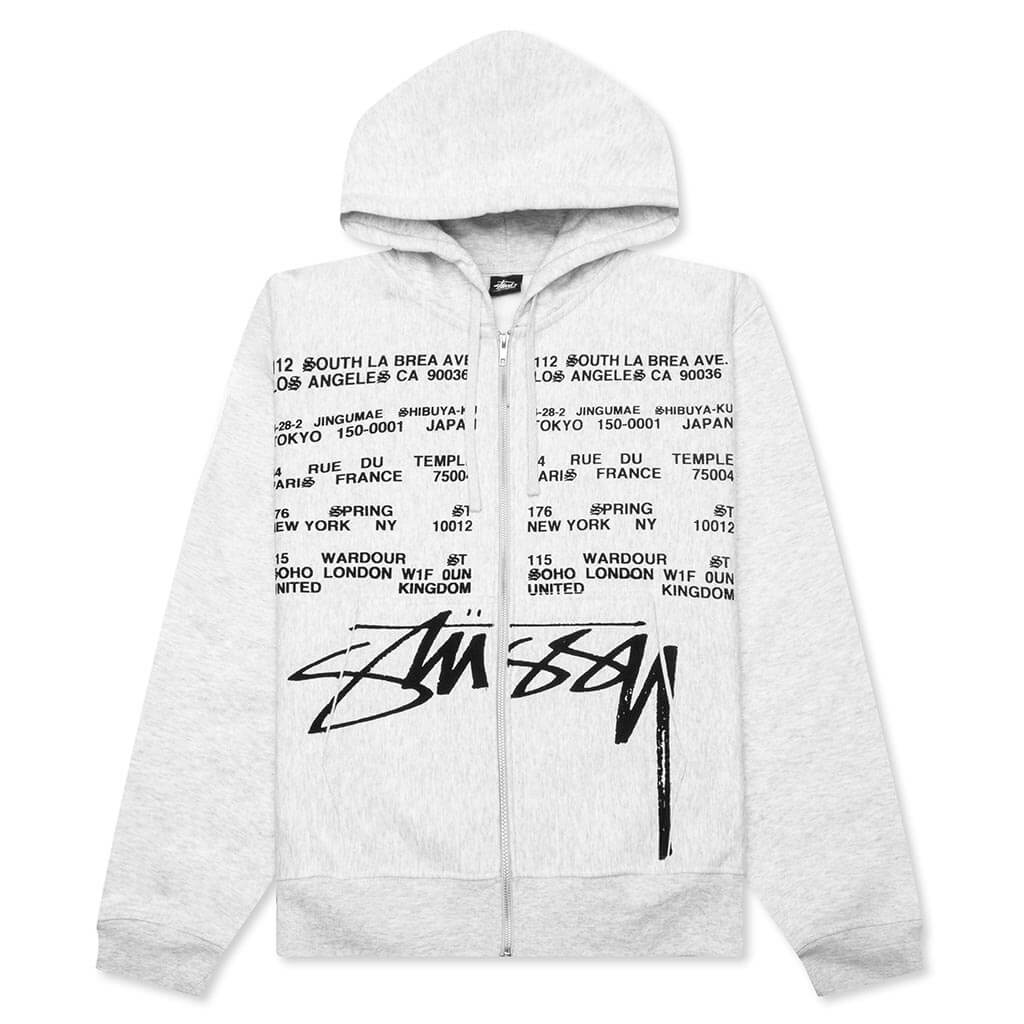 Locations Zip Hoodie Stussy оригінал – Купити в Україні – боковий вид