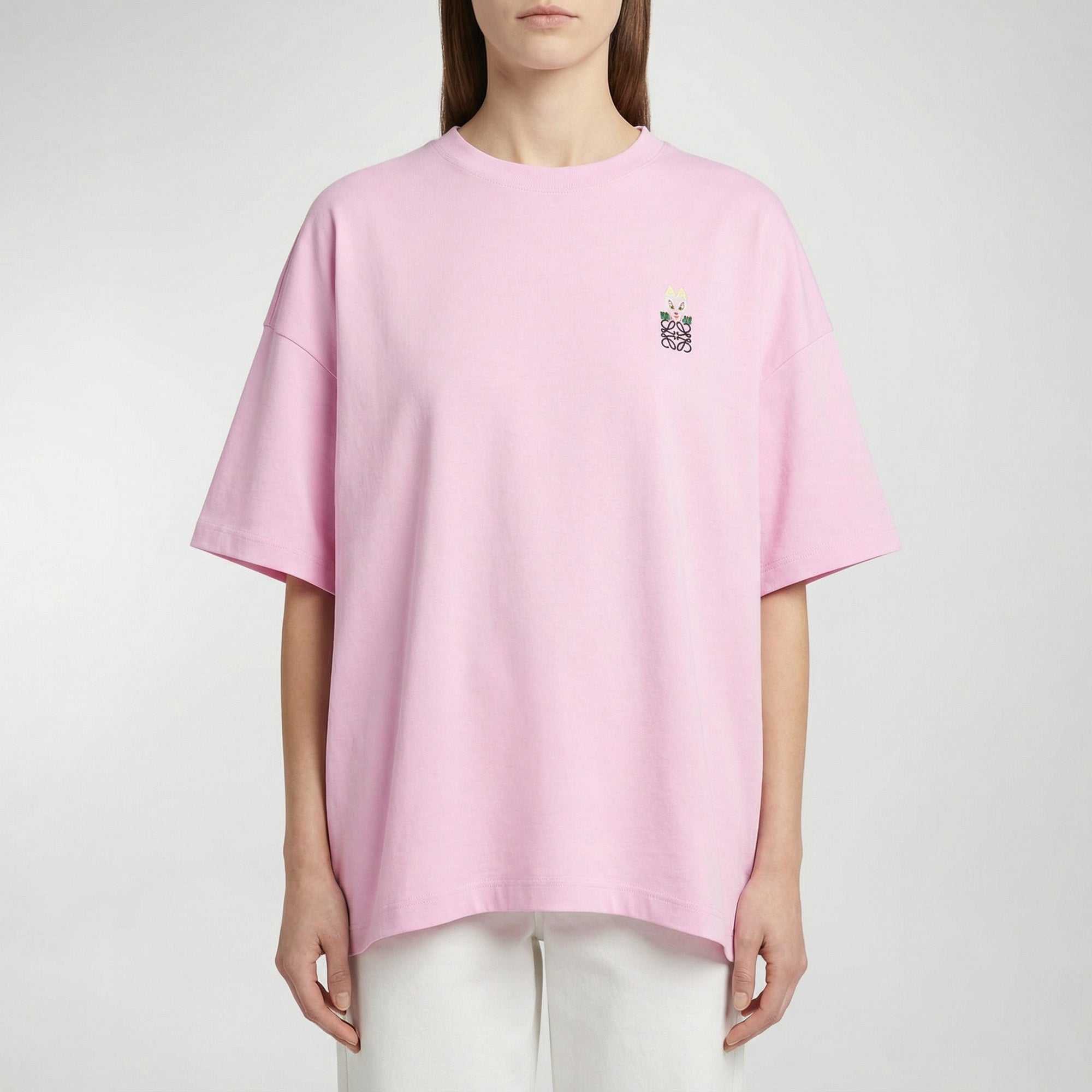 Оригінальна Futurist Cat Embroidery Cotton T‑shirt Loewe – вид ззаду