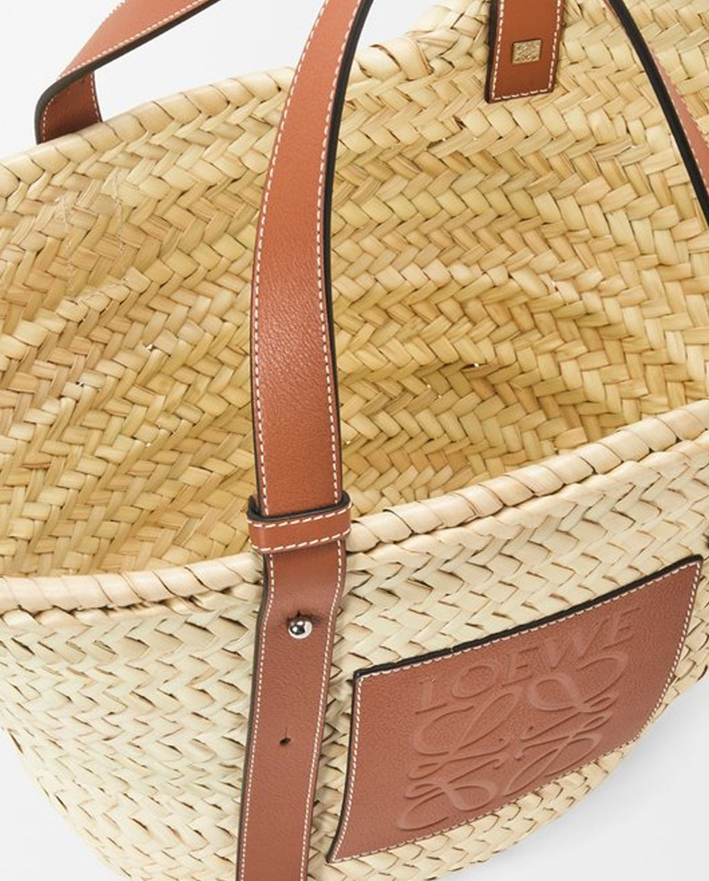 Оригінальна Medium Leather Trimmed Basket Tote Loewe – збільшений вид