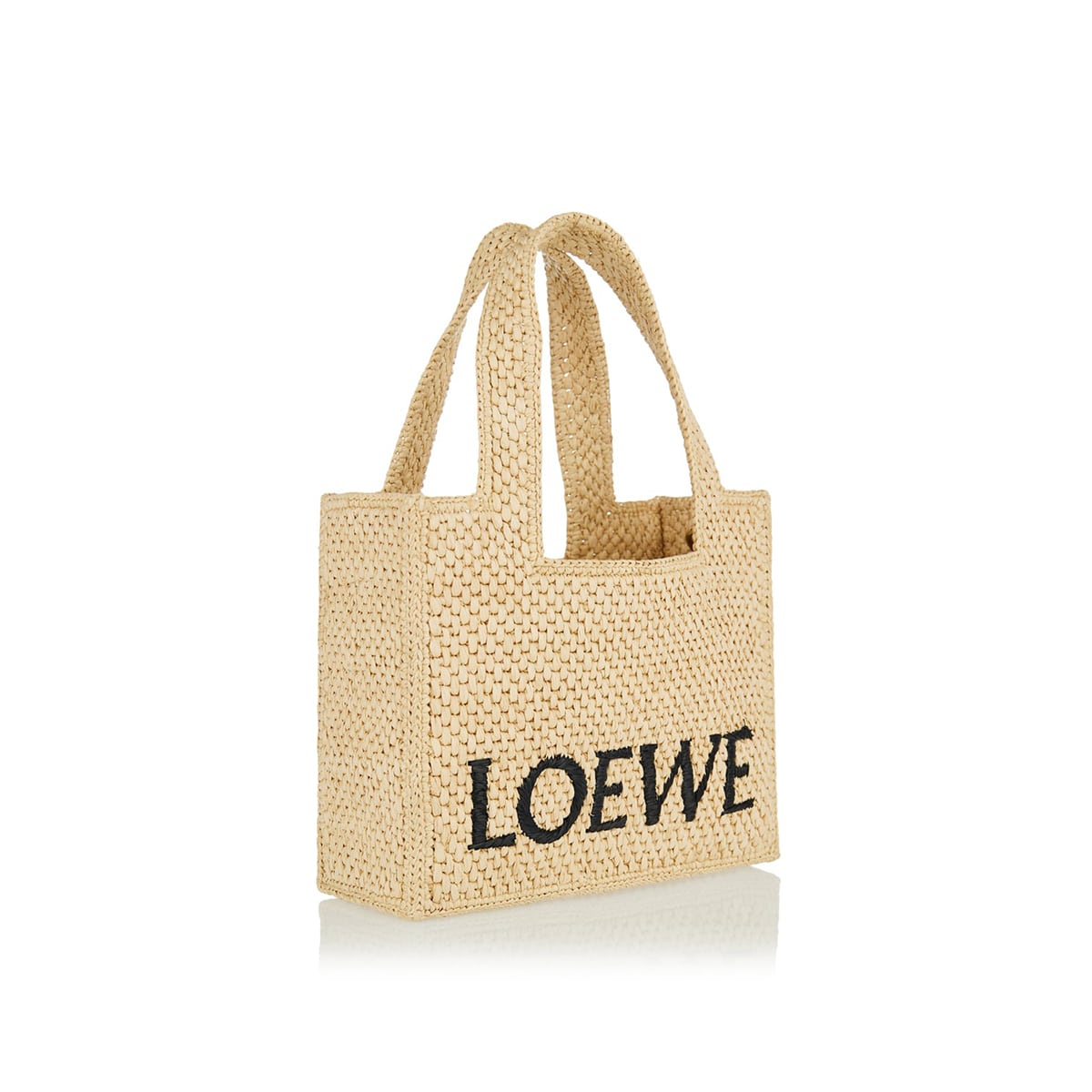 Font Tote Mini Logo Raffia Tote Bag Loewe – Гарантія оригінальності – вид ззаду