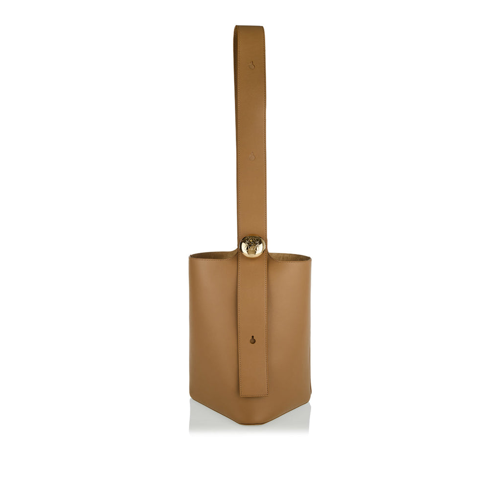 Pebble Medium Leather Bucket Bag Loewe оригінал – Купити в Україні – боковий вид