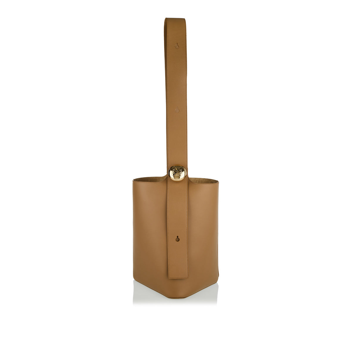 Pebble Medium Leather Bucket Bag Loewe оригінал – Купити в Україні – боковий вид