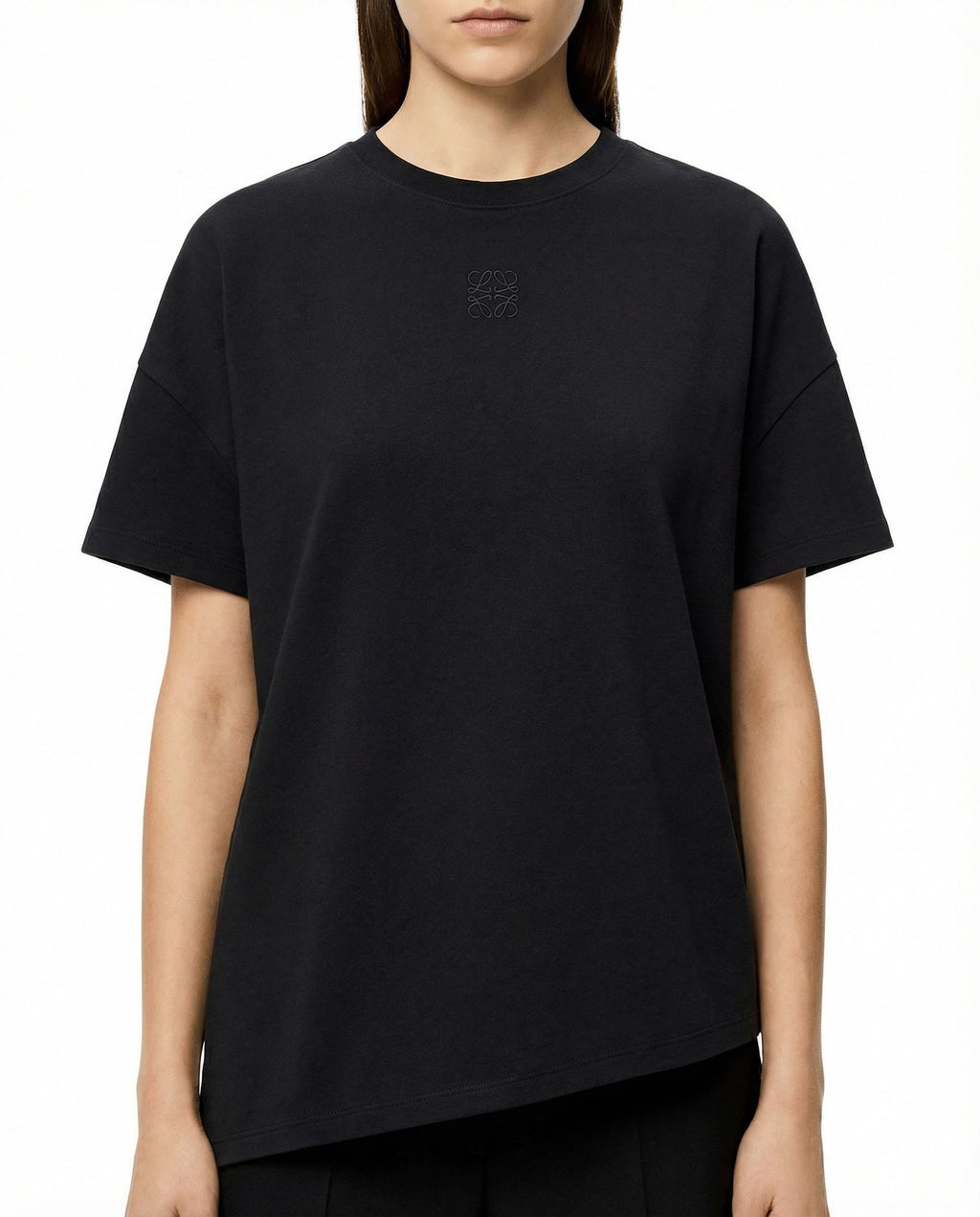 Anagram Asymmetric Cotton Blend Jersey T Shirt Loewe – Гарантія оригінальності – вид ззаду