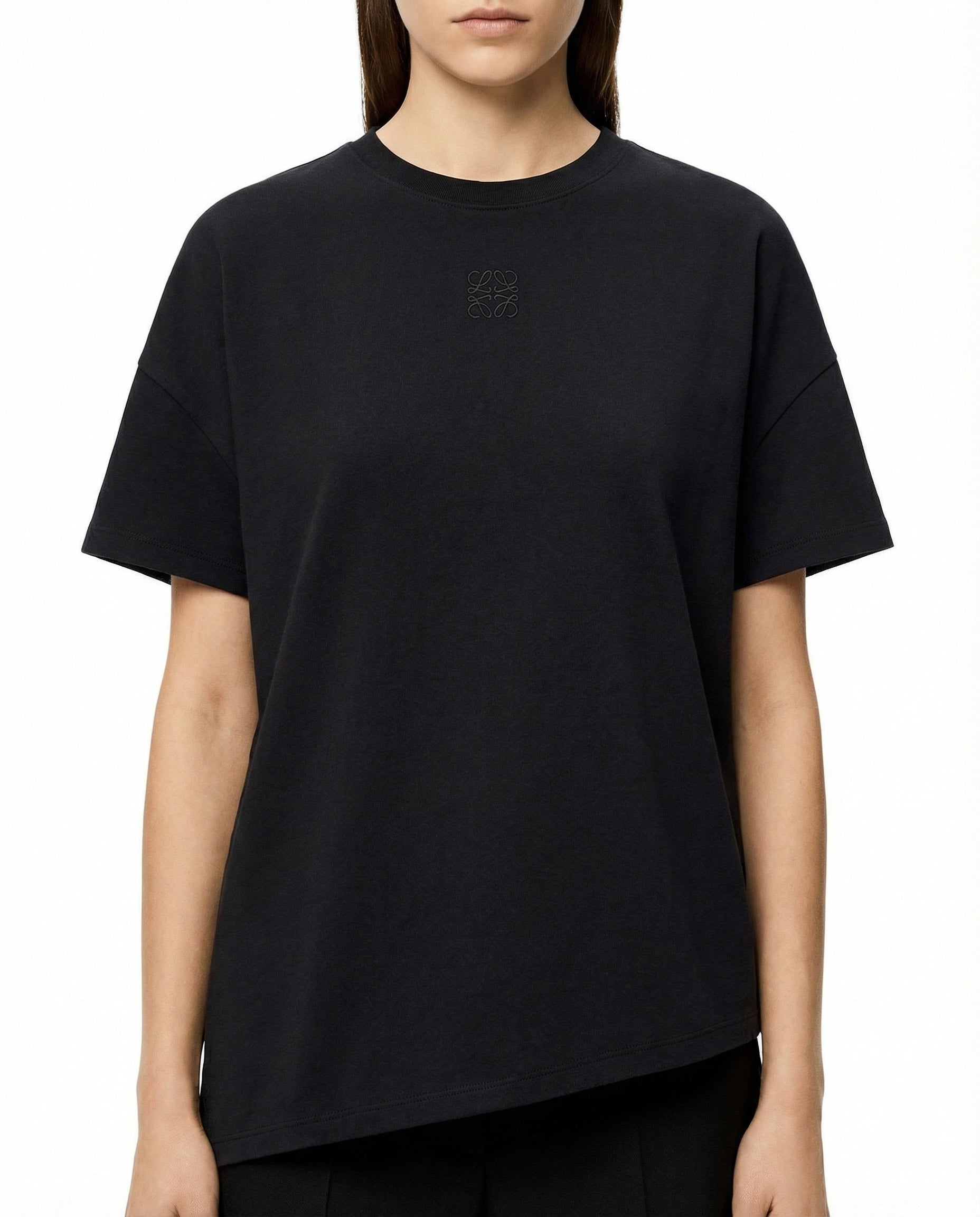Anagram Asymmetric Cotton Blend Jersey T Shirt Loewe – Гарантія оригінальності – вид ззаду