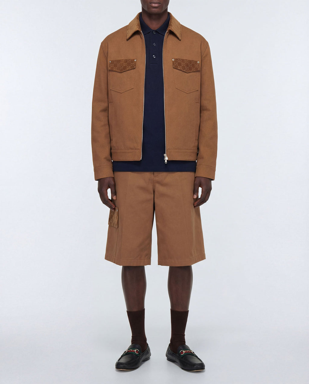 Gg Monogram Shorts Gucci – Гарантія оригінальності – вид ззаду