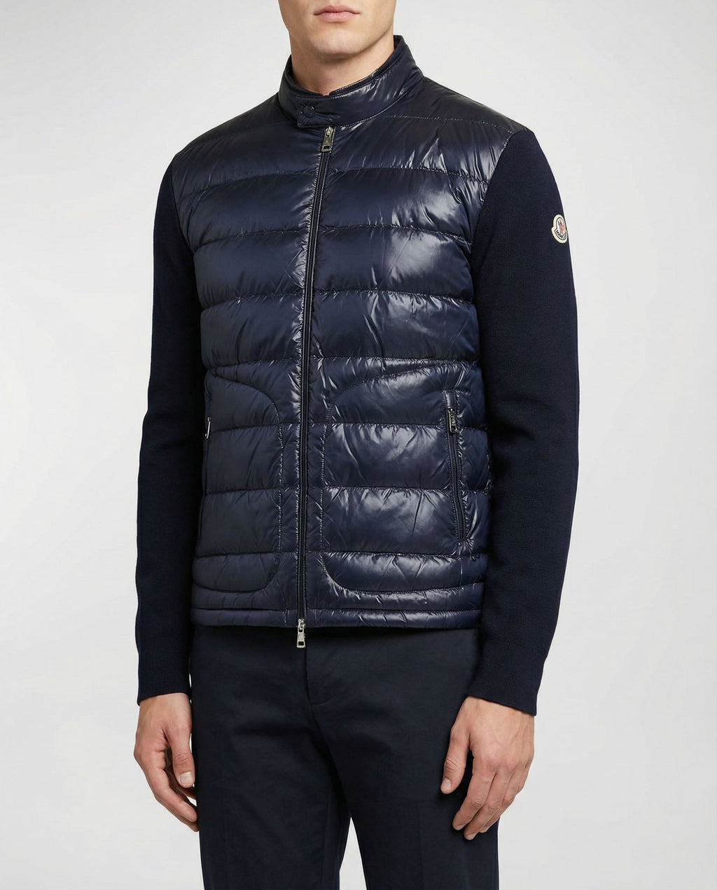 Оригінальна Padded Wool Zip Up Cardigan Moncler – вид ззаду
