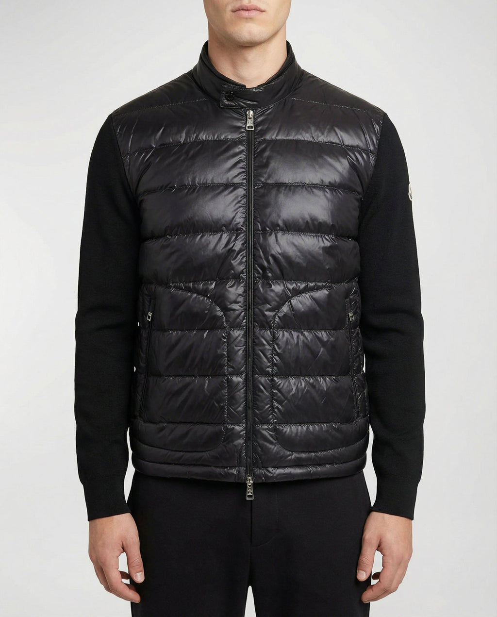 Оригінальна Padded Wool Zip Up Cardigan Moncler – вид ззаду