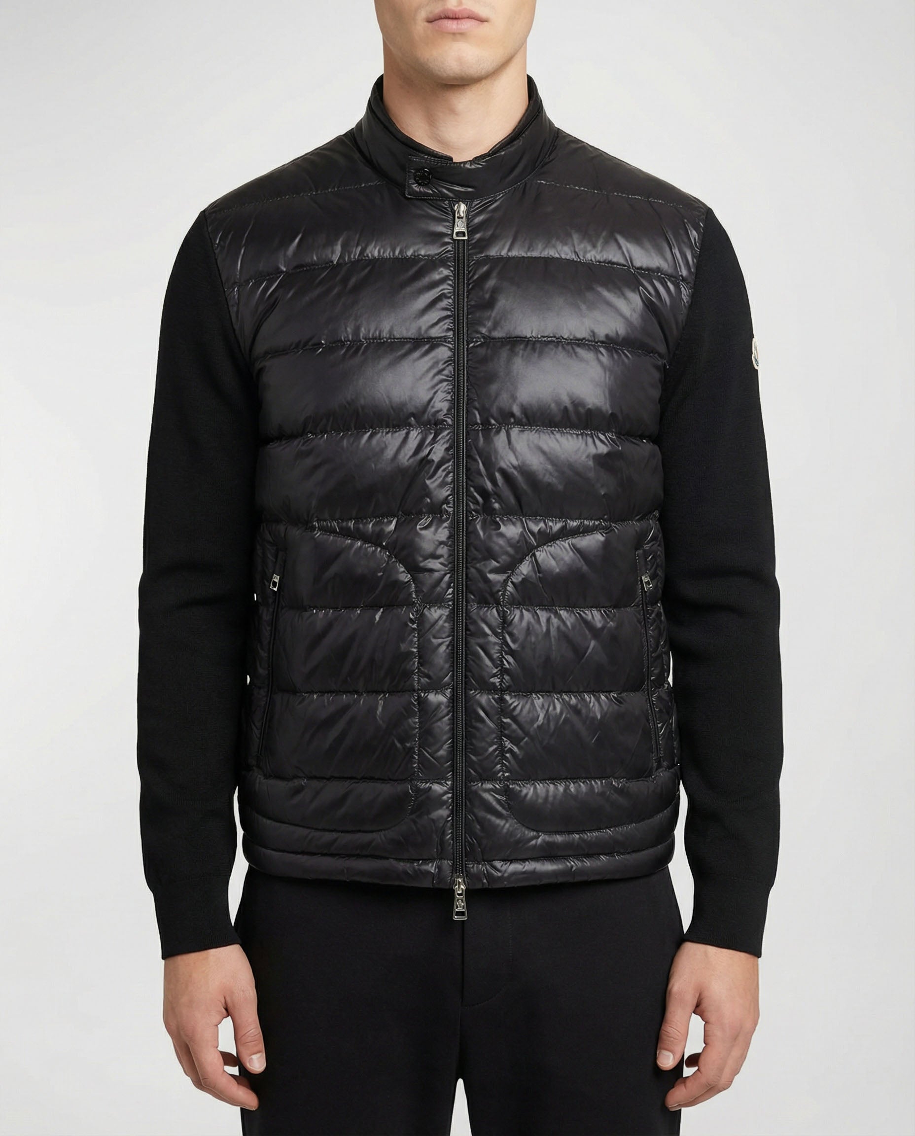 Оригінальна Padded Wool Zip Up Cardigan Moncler – вид ззаду