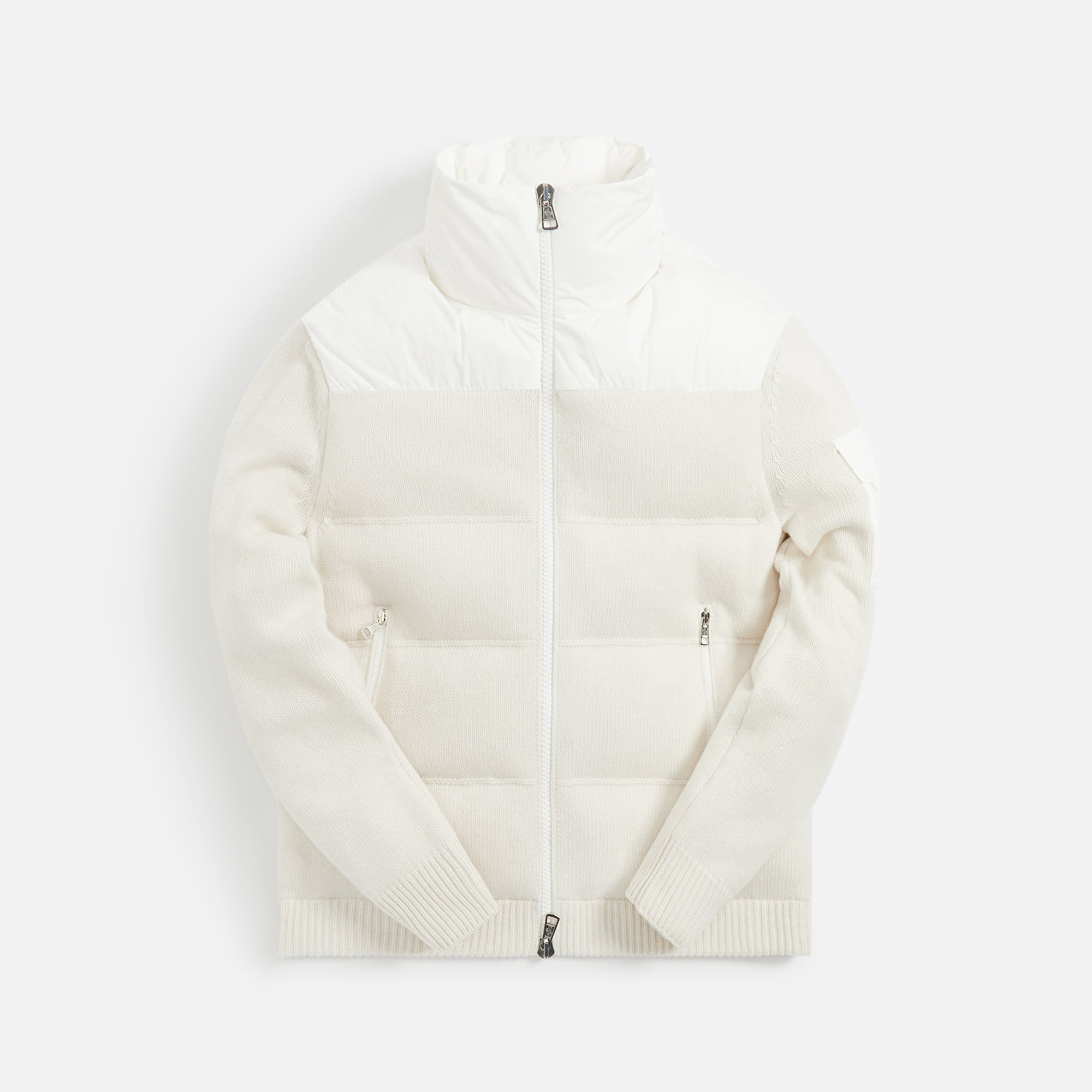 Оригінальна Padded Zip Up Cardigan Beige Moncler – боковий вид - MONCLER