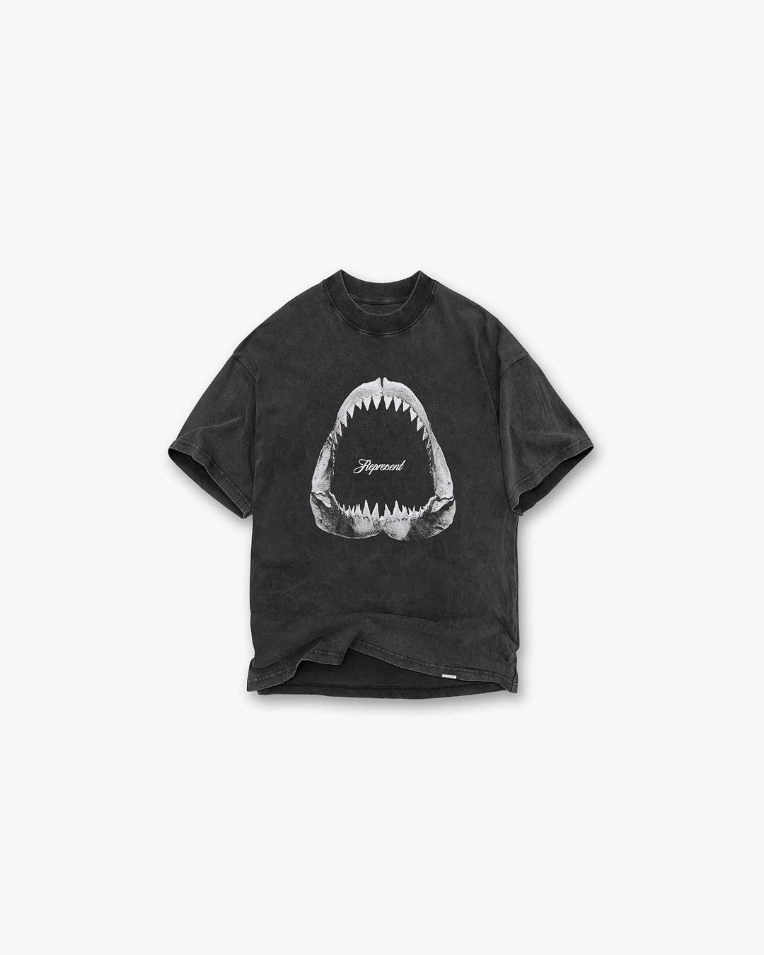 Shark Jaws Vintage Grey T-Shirt Represent оригінал – Купити в Україні – боковий вид - REPRESENT