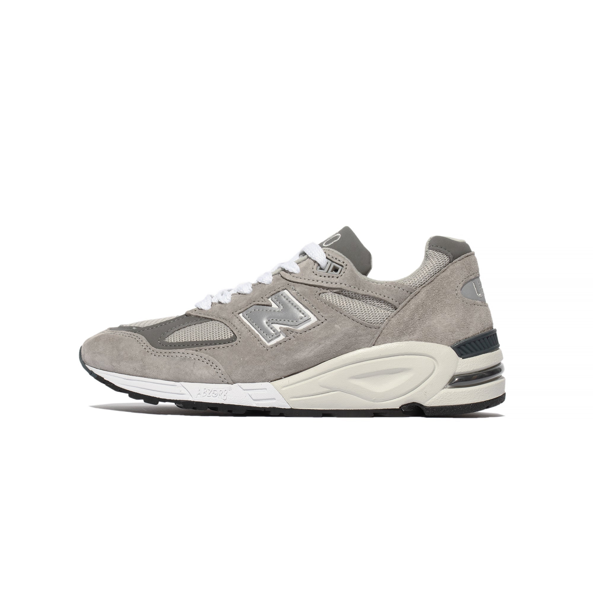Mens Made In Us 990v2 Shoes Grey New balance оригінал – Купити в Україні – боковий вид