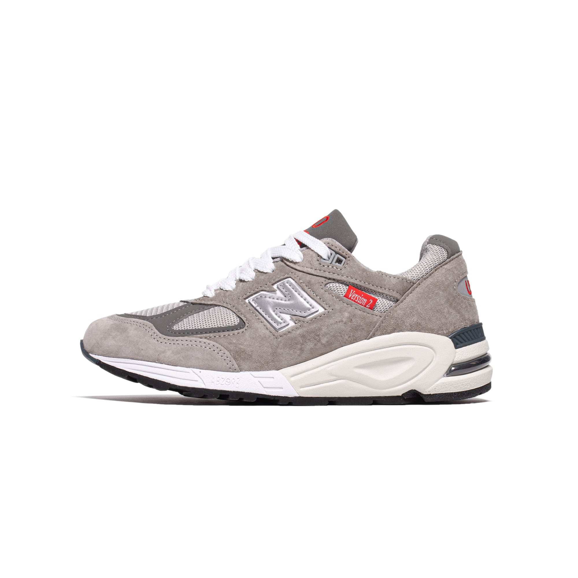 Mens Made Us 990v2 Shoes Grey New balance – Гарантія оригінальності – боковий вид