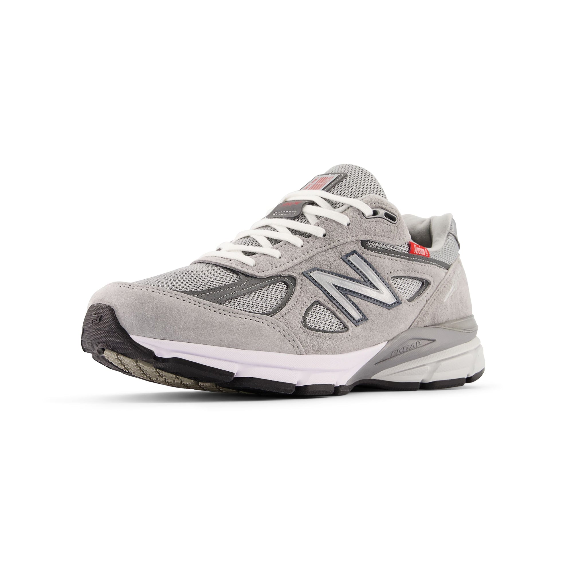 Оригінальна Mens Made In Us 990v4 Shoes Grey New balance – вид ззаду