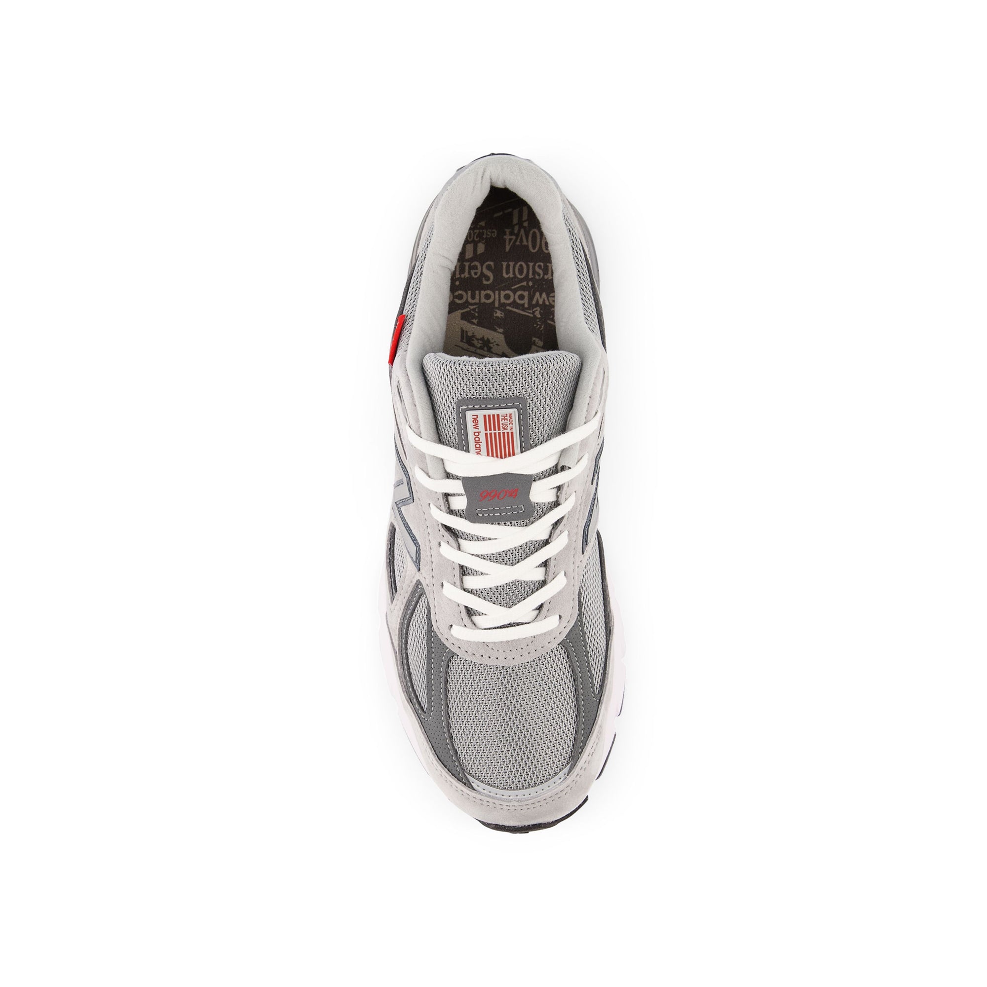 Оригінальна Mens Made In Us 990v4 Shoes Grey New balance – збільшений вид
