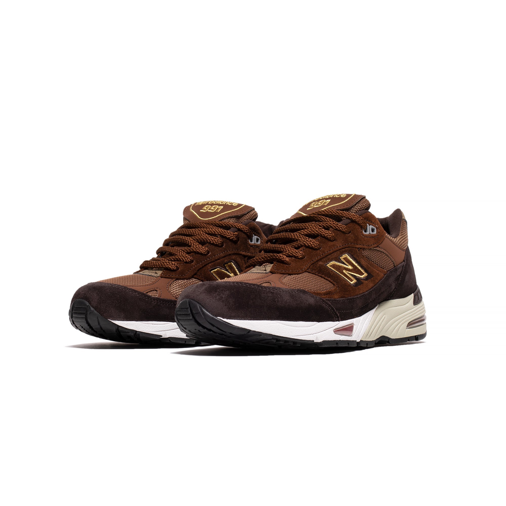 Оригінальна Mens Made Uk 991 Black Shoes New balance – вид ззаду