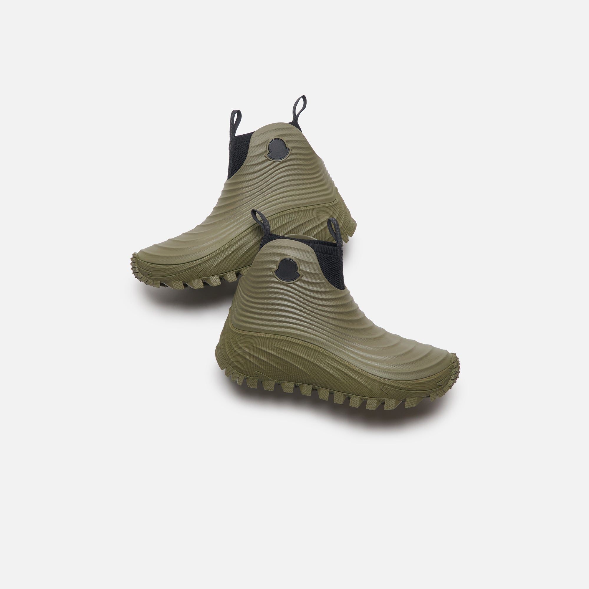 Оригінальна Acqua High Rain Boots Military Moncler – збільшений вид - MONCLER