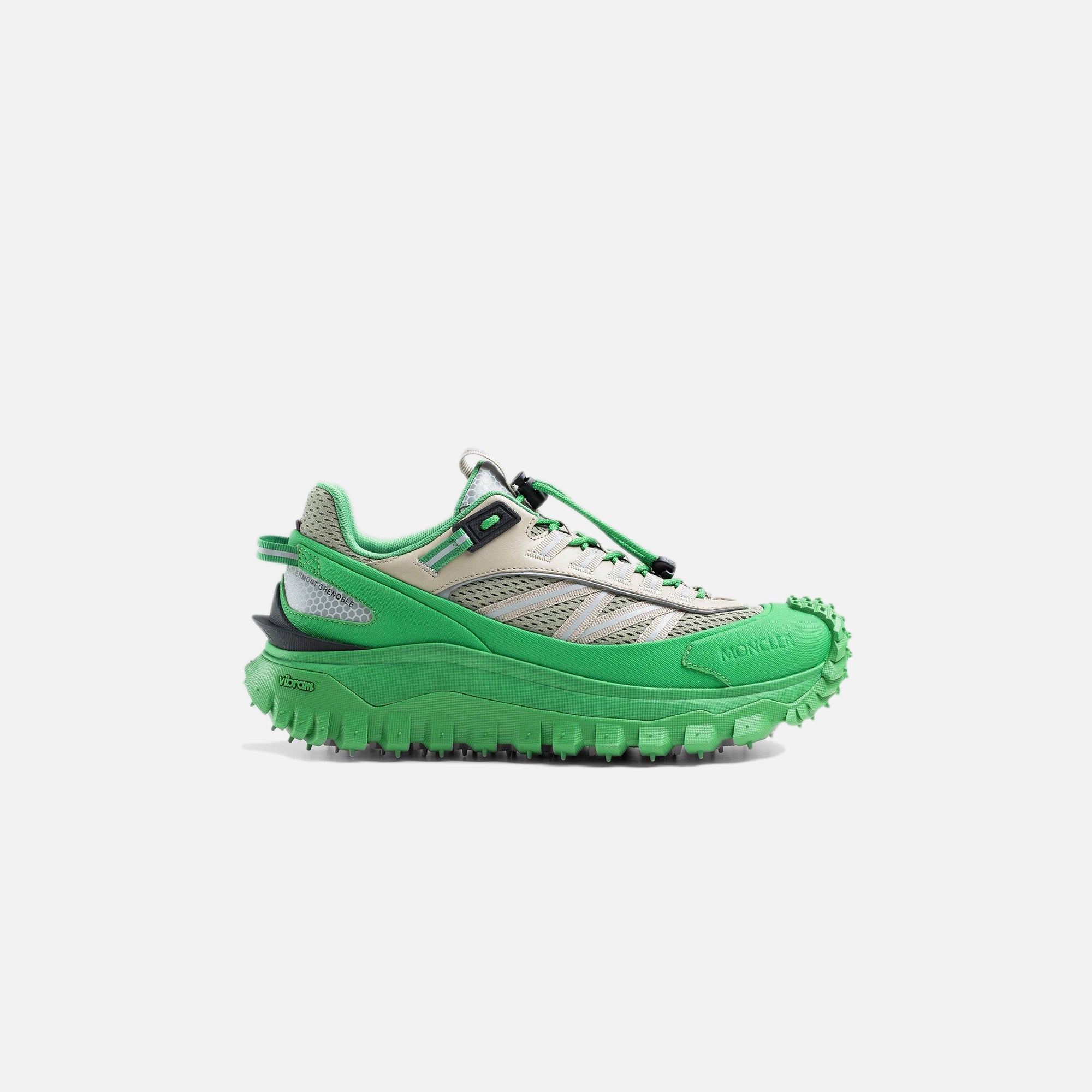 Оригінальна Trailgrip Low Top Sneakers Green Taupe Moncler – боковий вид - MONCLER