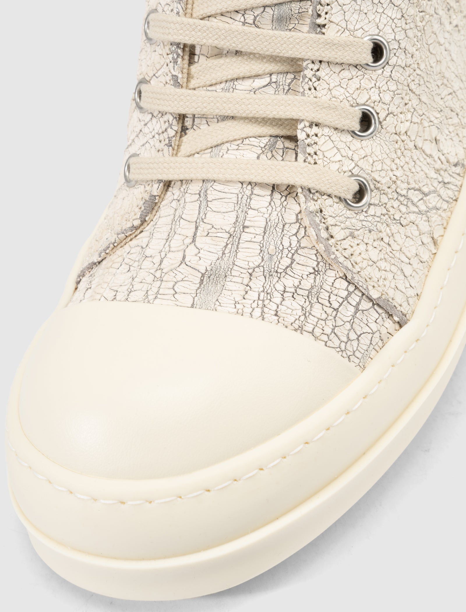 Megacrust Stretch Denim Low Sneakers Black Rick owens – Гарантія оригінальності – вид ззаду