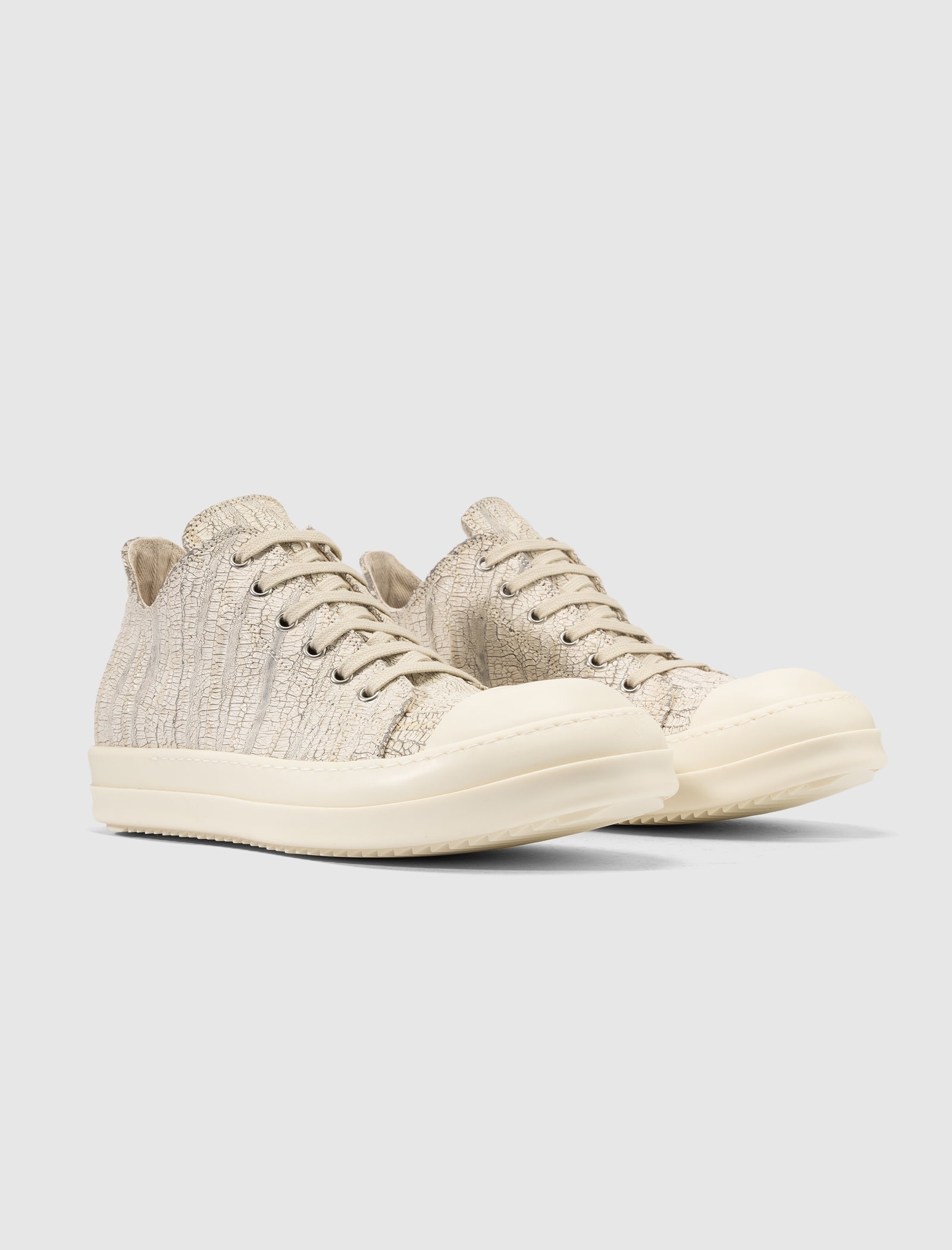 Megacrust Stretch Denim Low Sneakers Black Rick owens – Гарантія оригінальності – збільшений вид