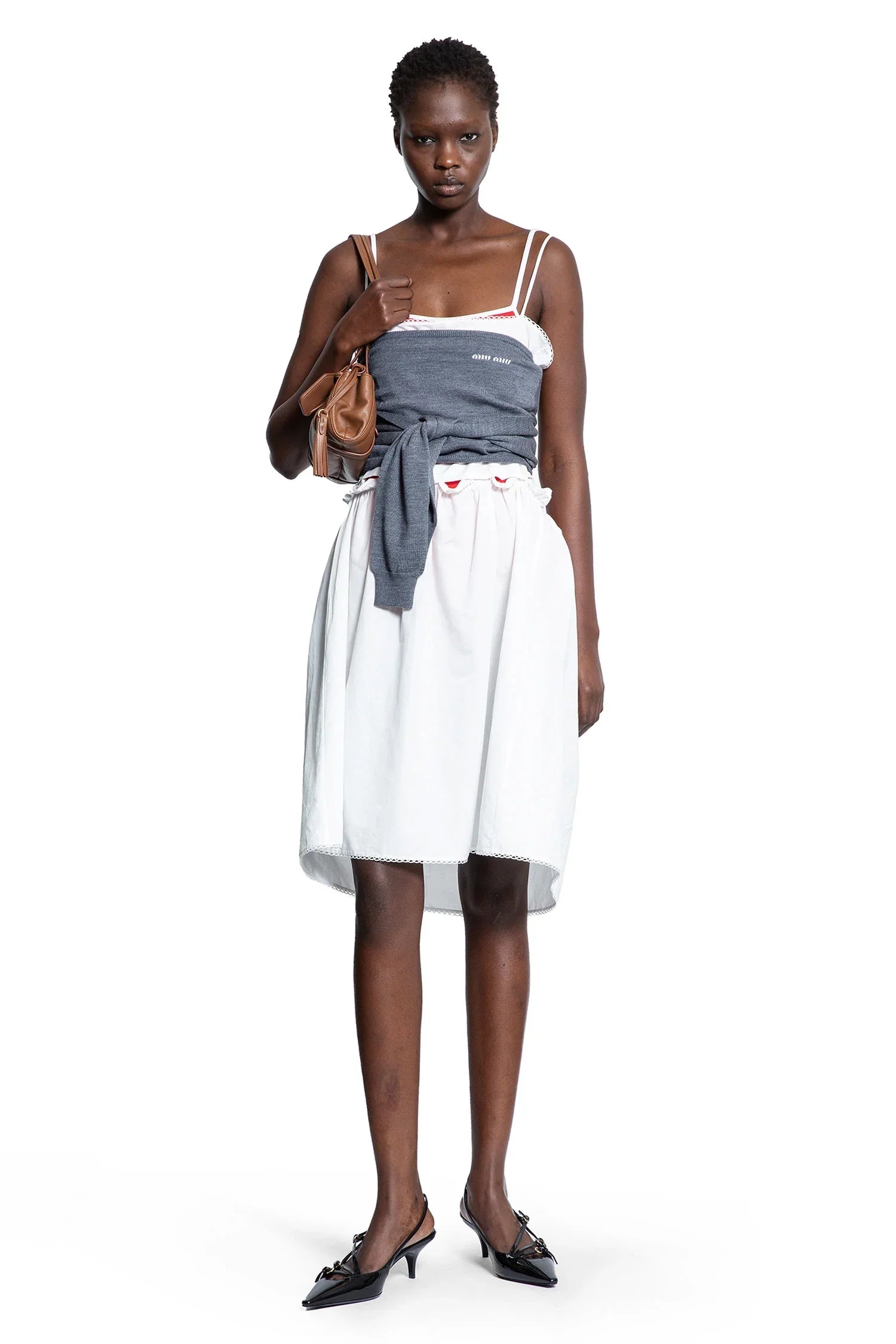 Оригінальна Slubbed Poplin Dress Miu miu – боковий вид