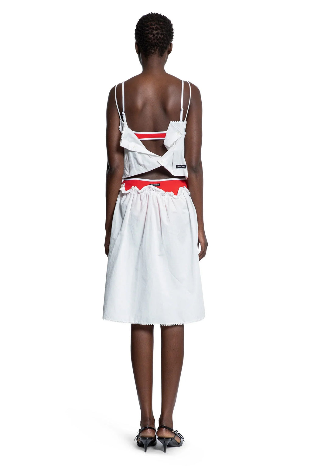 Оригінальна Slubbed Poplin Dress Miu miu – збільшений вид