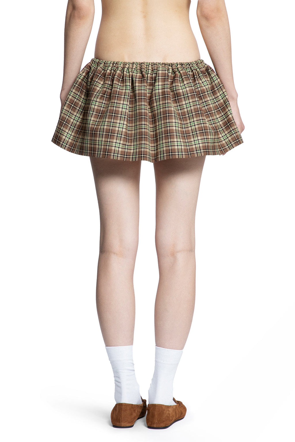 Оригінальна Check Wool Mini Skirt Miu miu – збільшений вид