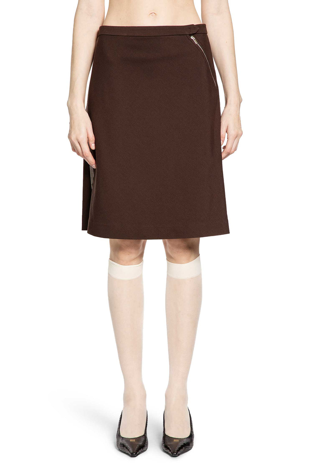 Fabric Stitch Knit Skirt Miu miu – Гарантія оригінальності – вид ззаду