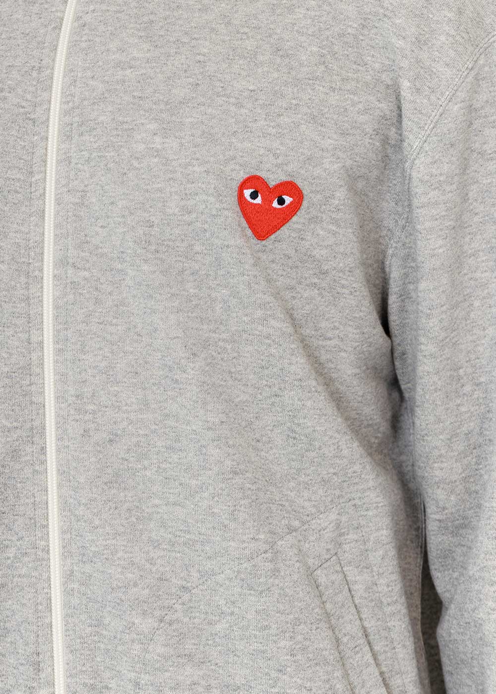 Grey & Red Multi Hearts Track Jacket Comme des garcons – Гарантія оригінальності – збільшений вид