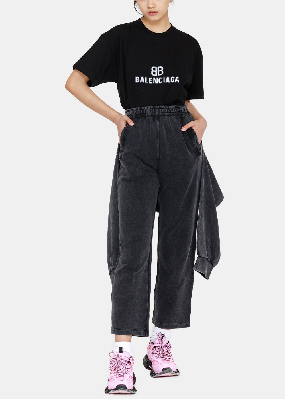 Grey Hybrid Sweatpants Balenciaga оригінал – Купити в Україні – збільшений вид