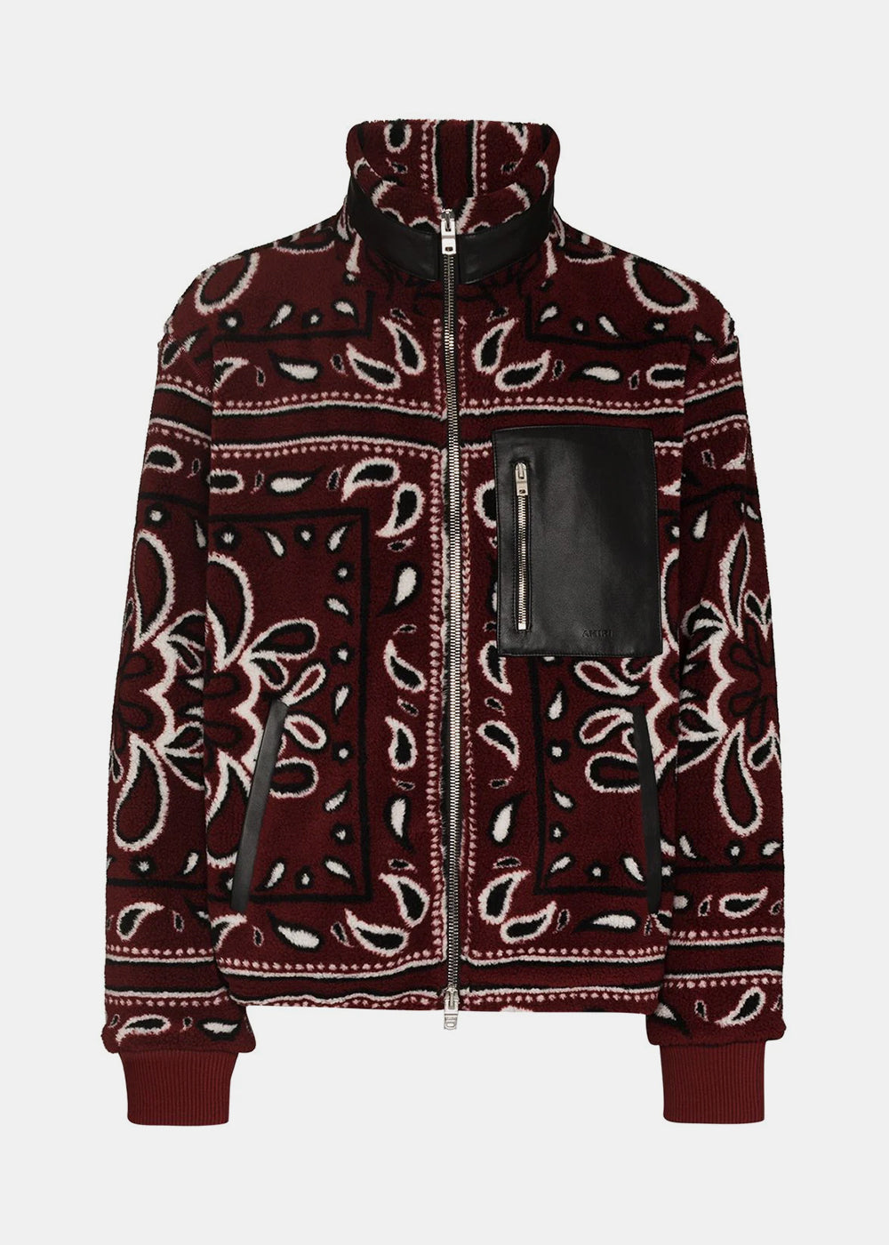 Red Printed Bandana Polar Fleece Jacket Amiri оригінал – Купити в Україні – боковий вид