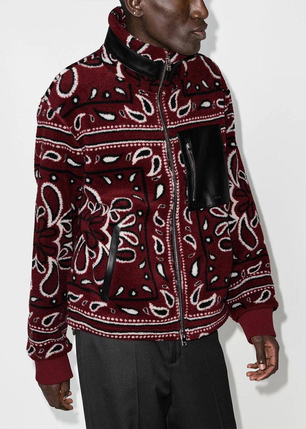 Red Printed Bandana Polar Fleece Jacket Amiri оригінал – Купити в Україні – вид ззаду