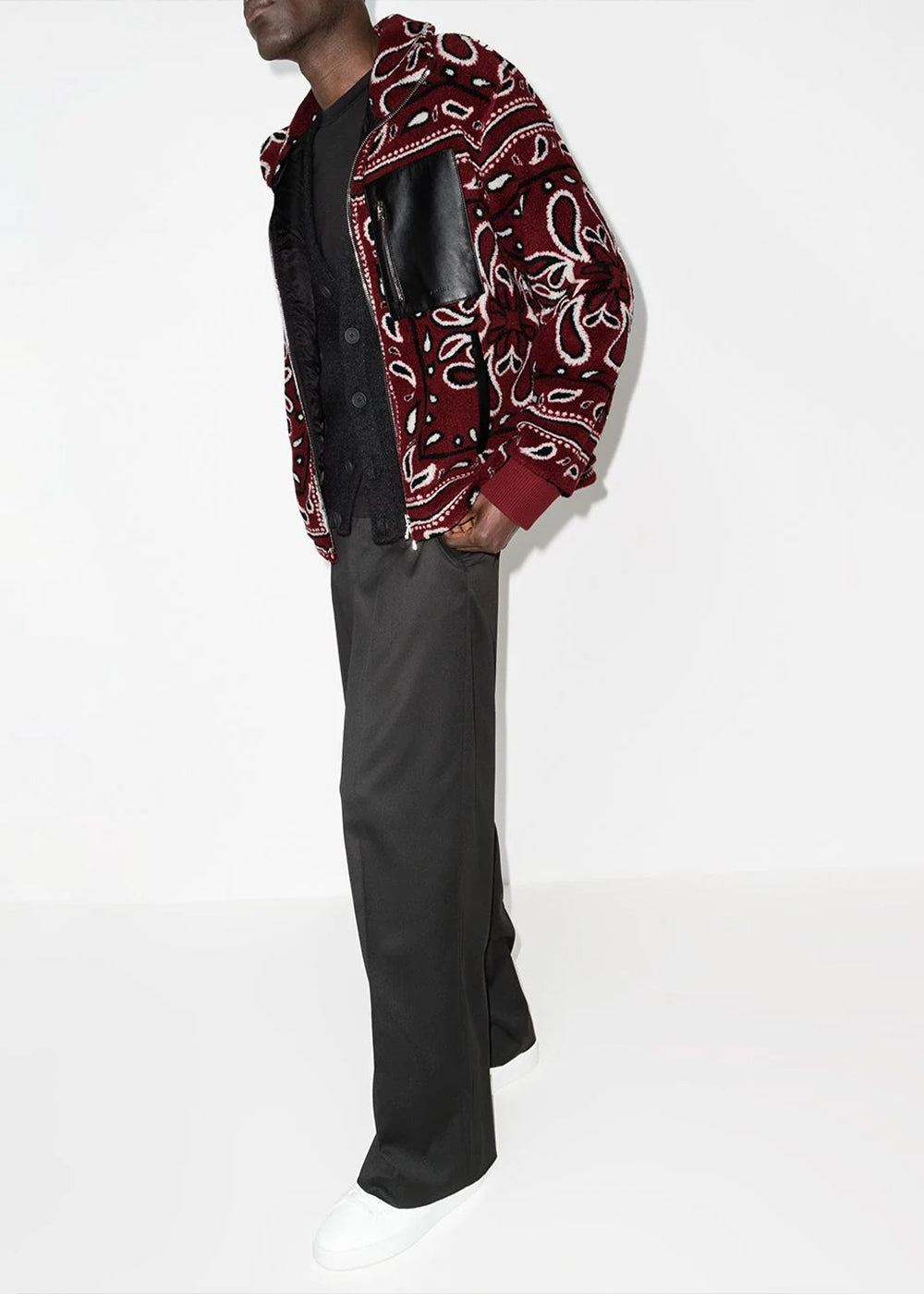 Red Printed Bandana Polar Fleece Jacket Amiri оригінал – Купити в Україні – збільшений вид