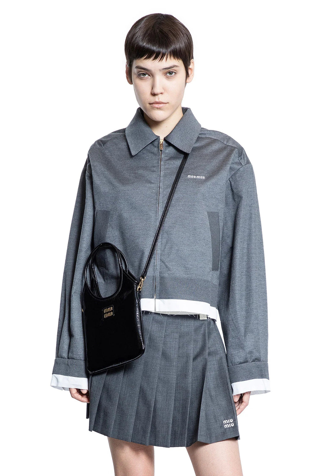 Stretch Silk Knit Blouson Miu miu оригінал – Купити в Україні – боковий вид