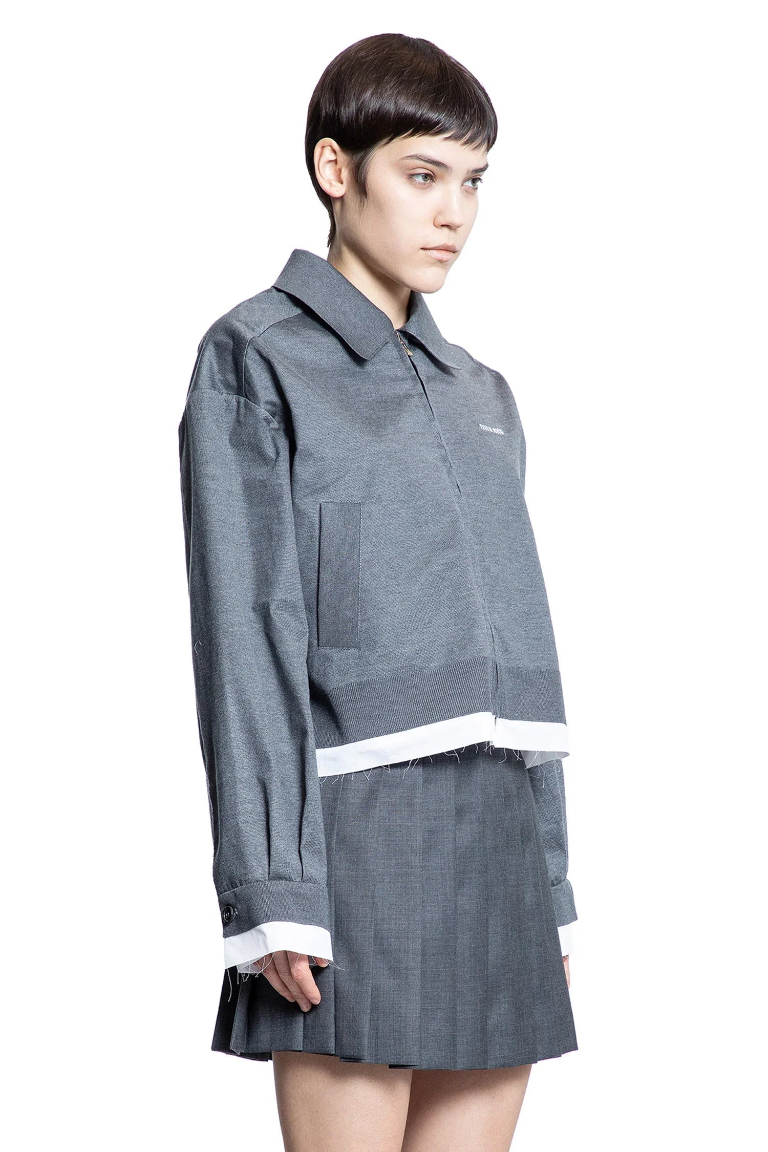 Stretch Silk Knit Blouson Miu miu оригінал – Купити в Україні – детальний вид