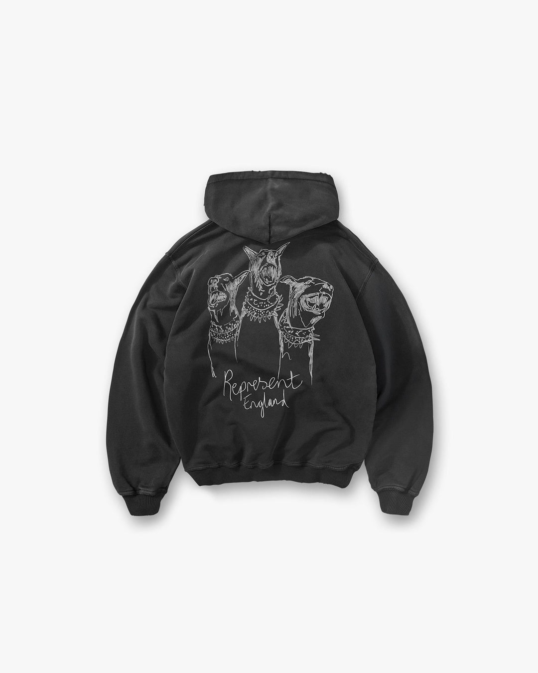 Hand Drawn Thoroughbred Dogs Hoodie Represent оригінал – Купити в Україні – вид ззаду