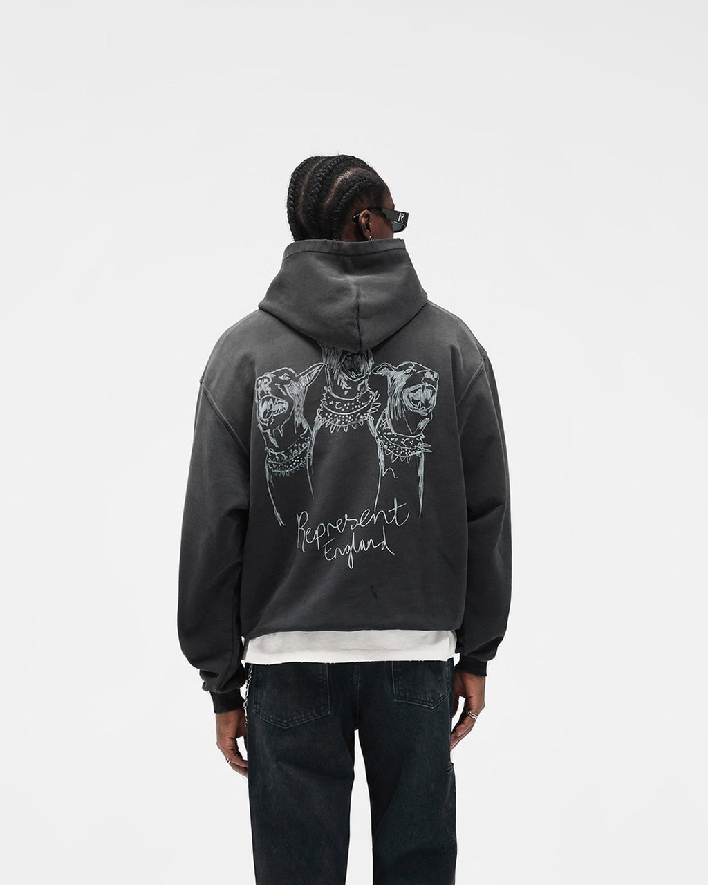 Hand Drawn Thoroughbred Dogs Hoodie Represent оригінал – Купити в Україні – збільшений вид