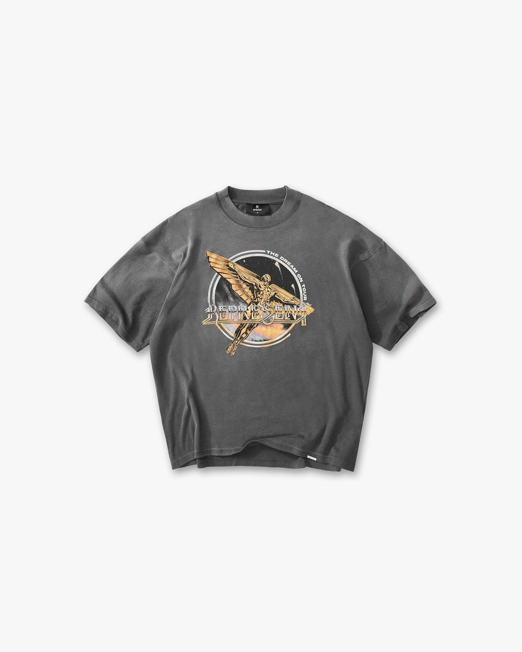 Golden Tour Sun Fade Grey T-Shirt Represent оригінал – Купити в Україні – боковий вид