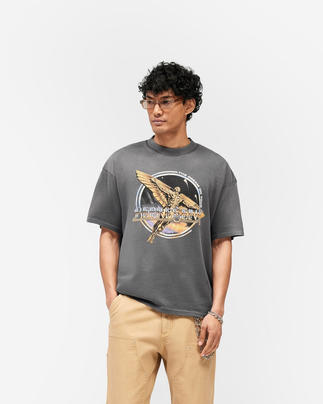 Golden Tour Sun Fade Grey T-Shirt Represent оригінал – Купити в Україні – детальний вид