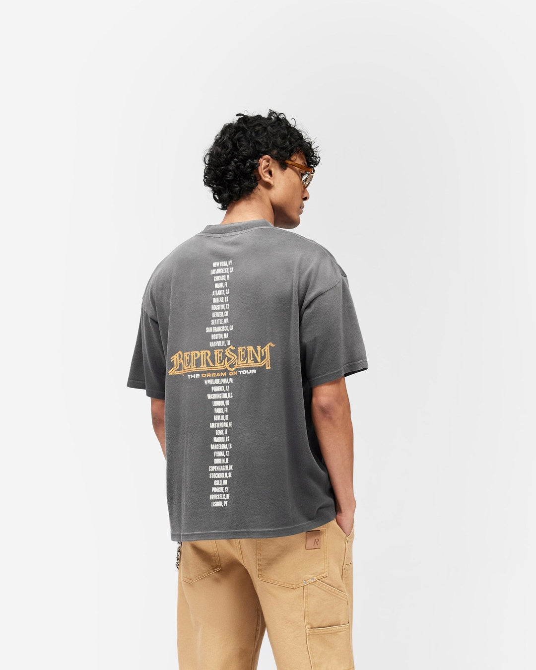 Golden Tour Sun Fade Grey T-Shirt Represent оригінал – Купити в Україні – збільшений вид