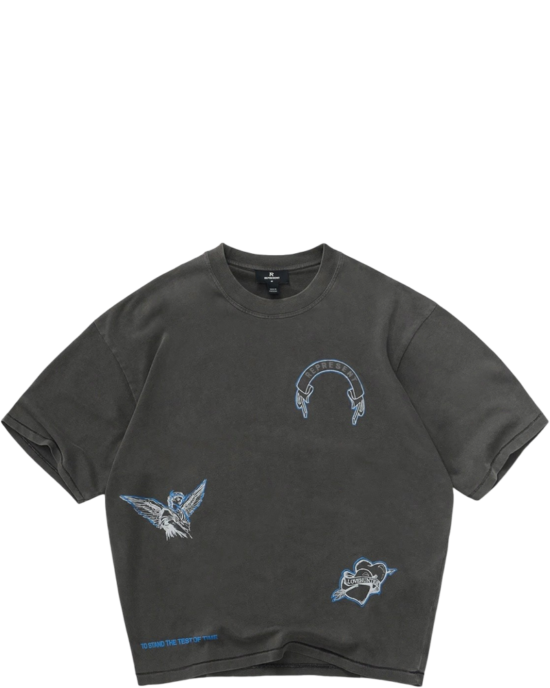 Flannels Legacy Banner T-Shirt - Vintage Grey Represent оригінал – Купити в Україні