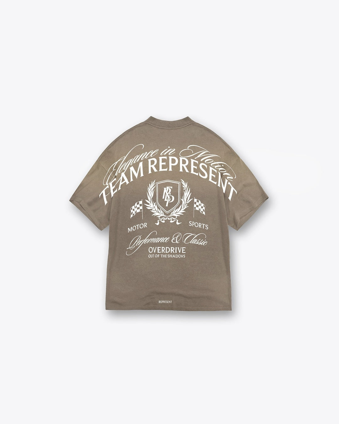 Crest Dark Taupe T-Shirt Represent оригінал – Купити в Україні – вид ззаду